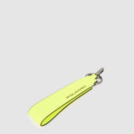 Address Tag in leather with carabiner