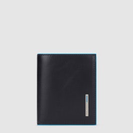 Portafoglio uomo verticale in pelle con carte cred